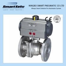 Ss316 Ss304 Wcb Material Pneumatic Ball Valve (Flanged end)